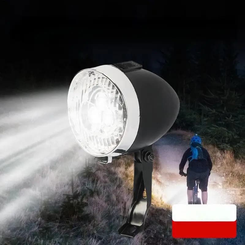Faro per bici retrò con ricarica USB Luce anteriore classica per mountain bike 3 lampadine a LED Illuminazione anteriore per bicicletta per accessori da ciclismo