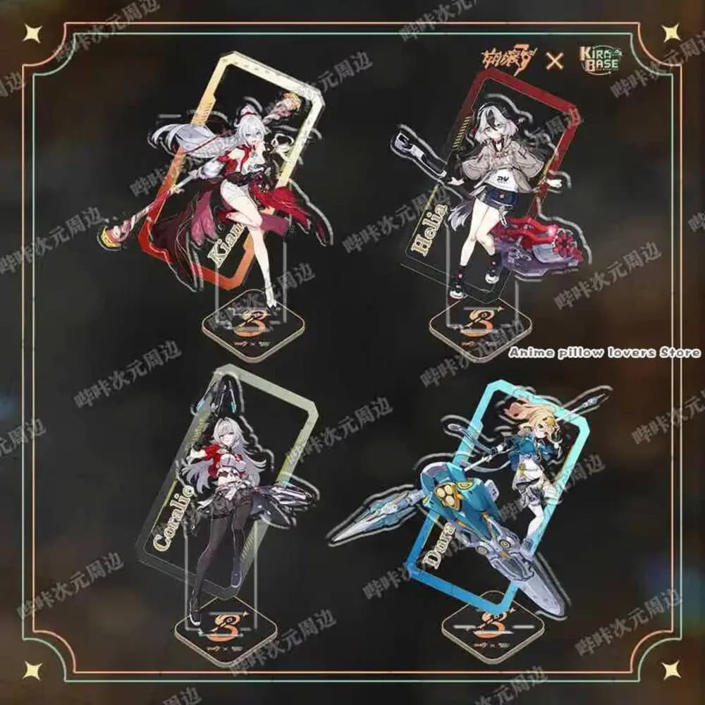 Figurina in Acrilico di Erdos, Helia, Kiana, Kaslana, Ataegina, Bianka dal Gioco Honkai Impact 3, Modello da Tavolo per Cosplay e Decorazione