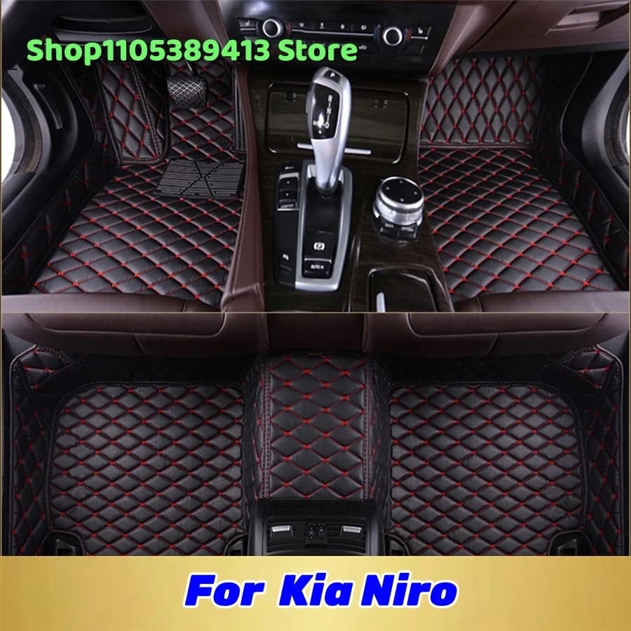 Tappetini Auto Personalizzati in Pelle Sintetica per Kia Niro 2025 2026 2027 2028 Accessori Tappeti Auto