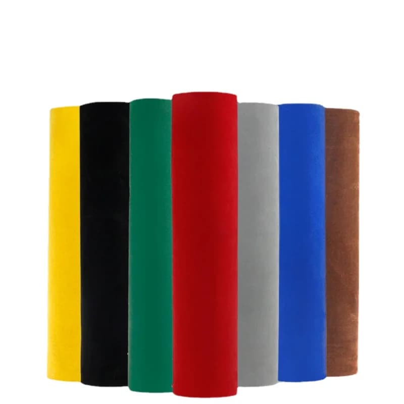 45cm Width Multi Colors Sticky Flocking Velvet Fabric Self Adhesive Flock Cloth Roll for DIY Rhinestone Transfer Template Making