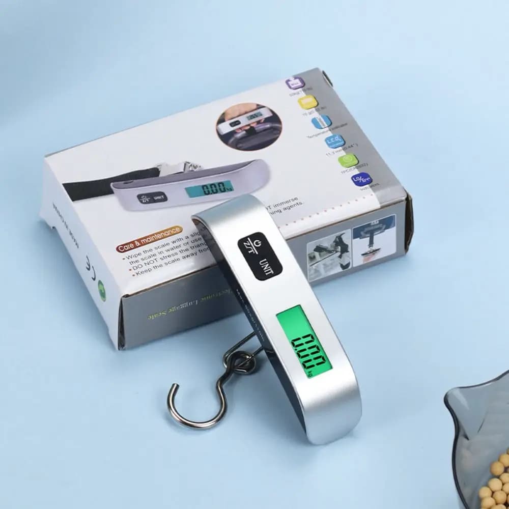 Bilancia Digitale da Viaggio per Valigie, Bilancia Elettronica Portatile Multifunzione per Bagagli