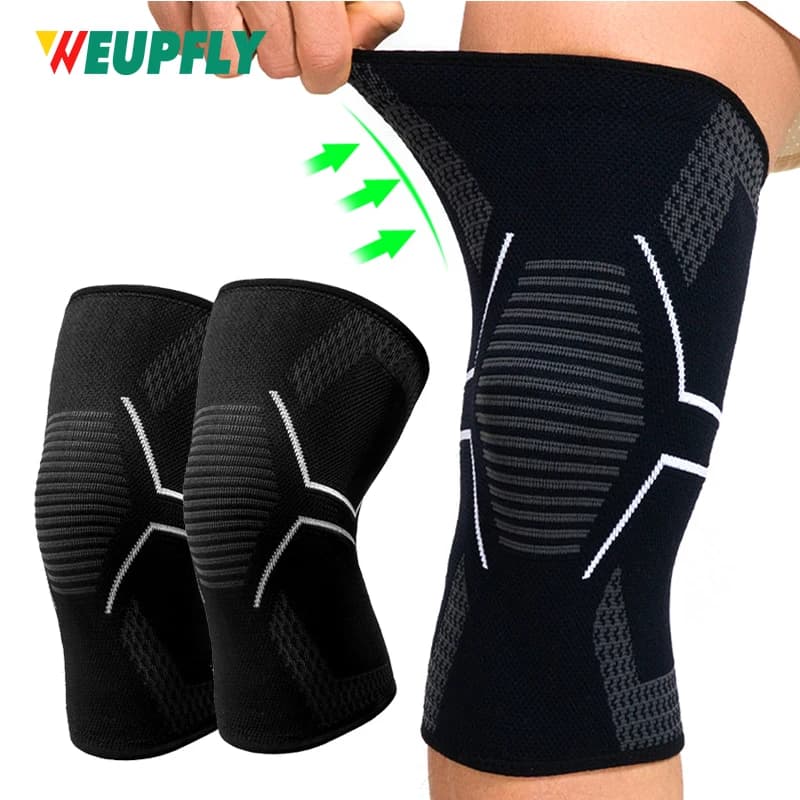 1/2 Pezzi Ginocchiere per Dolori al Ginocchio, Fascia Compressiva per Ginocchio per Uomini e Donne, Supporto per Ginocchio per Lesioni al Menisco, Corsa, Allenamento