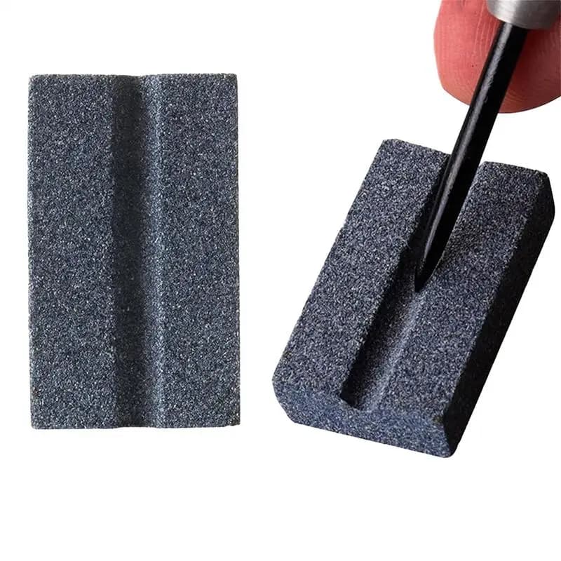 Pietra per affilare i freccette Affilatrice per freccette a forma di V Punta per pietra per affilare i freccette Strumenti per affilare i freccette per una facile lucidatura