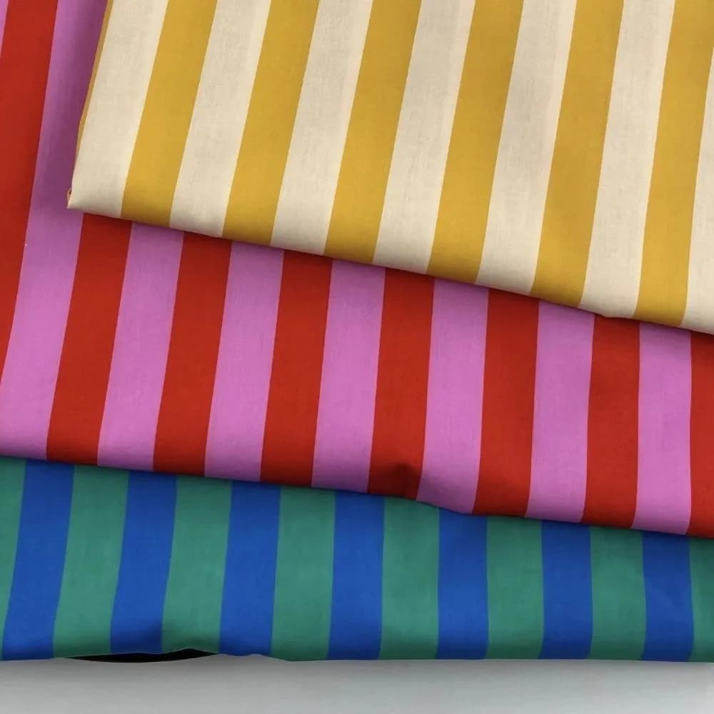 Tessuto a Righe Verticali 150*100cm in Cotone per Abiti, Tovaglie, Cuscini, Materiale per Cucito Multicolore