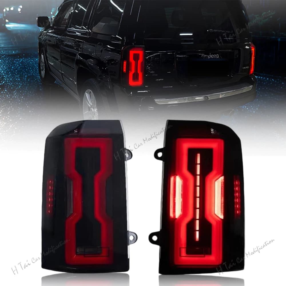 Coppia di Luci Posteriori a LED per Jeep Patriot 2008-2017, Fanali Posteriori, Luci Fendinebbia Posteriori, Indicatori di Direzione Dinamici, Gruppi Ottici per Auto