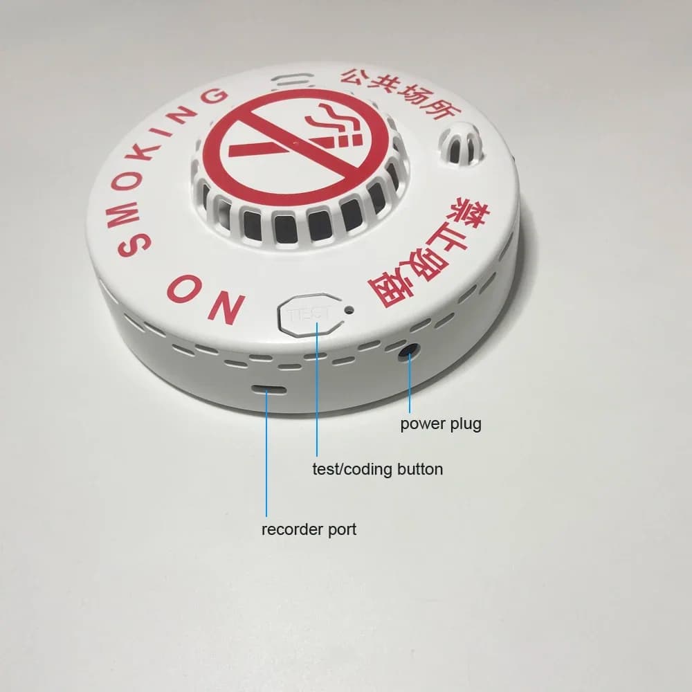 1 pz rilevatore di fumo ad alta sensibilità per WC sensore PM2.5 con promemoria vocale allarme sigaretta telecomando senza fili