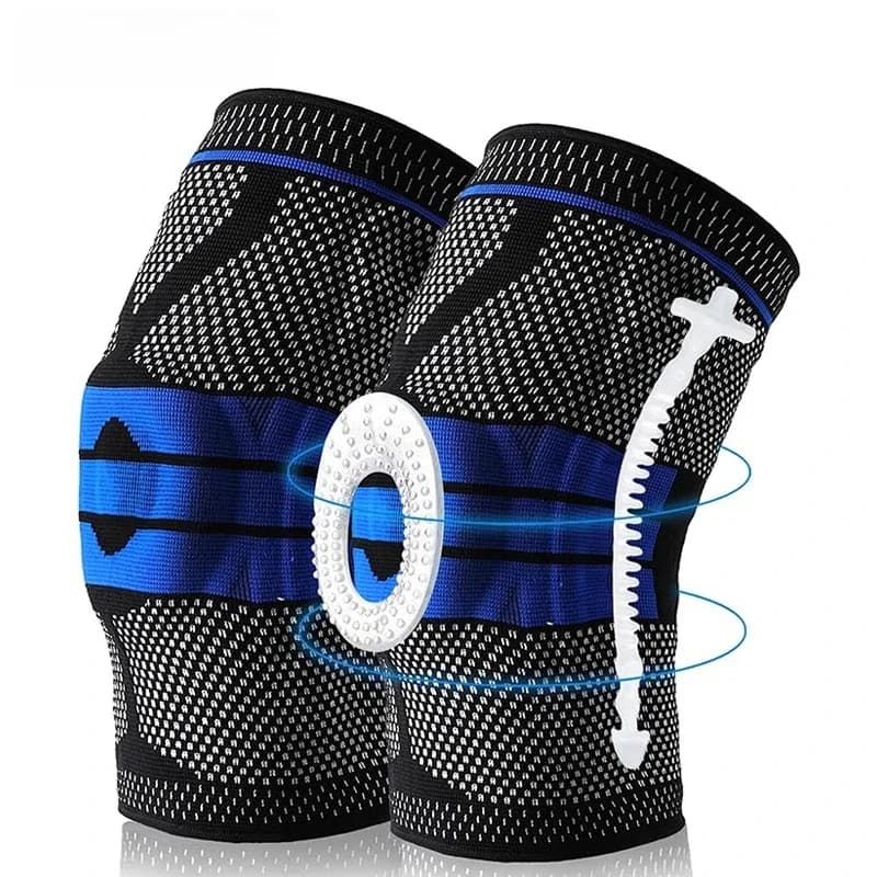 1 paio di ginocchiere a compressione, ginocchiere con stabilizzatori laterali e cuscinetto in gel rotuleo, supporto per ginocchio per alleviare il dolore da artrite