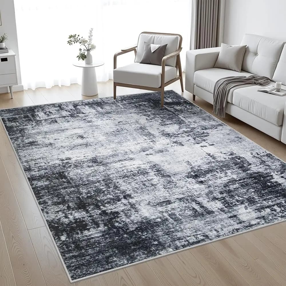 Tappeto 5x7 per Soggiorno: Tappeto Moderno Lavabile, Morbido e Sottile, Antiscivolo e Antimacchia per Interni e Camera da Letto
