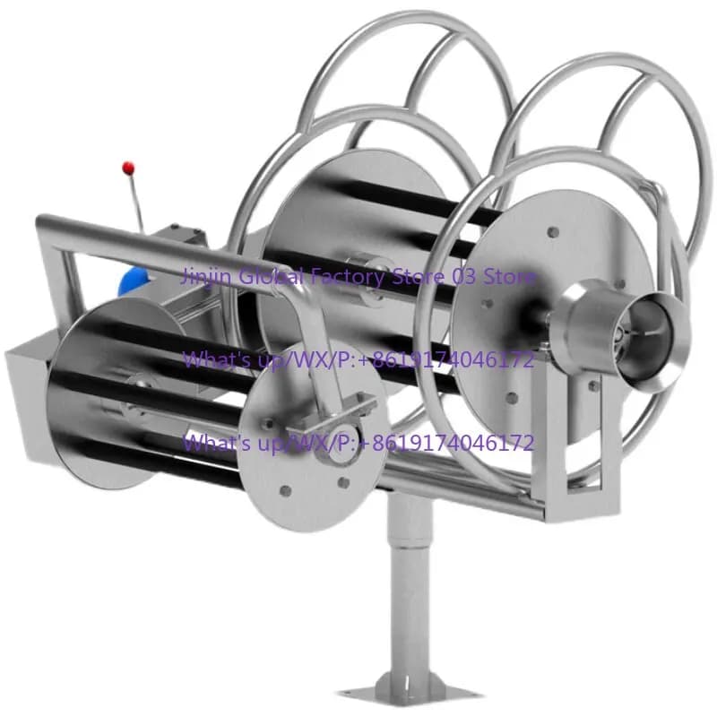 Hydraulic cage hoist can be equipped with water spray double wheel anchor hoist fishing boat net retractor stainless steel