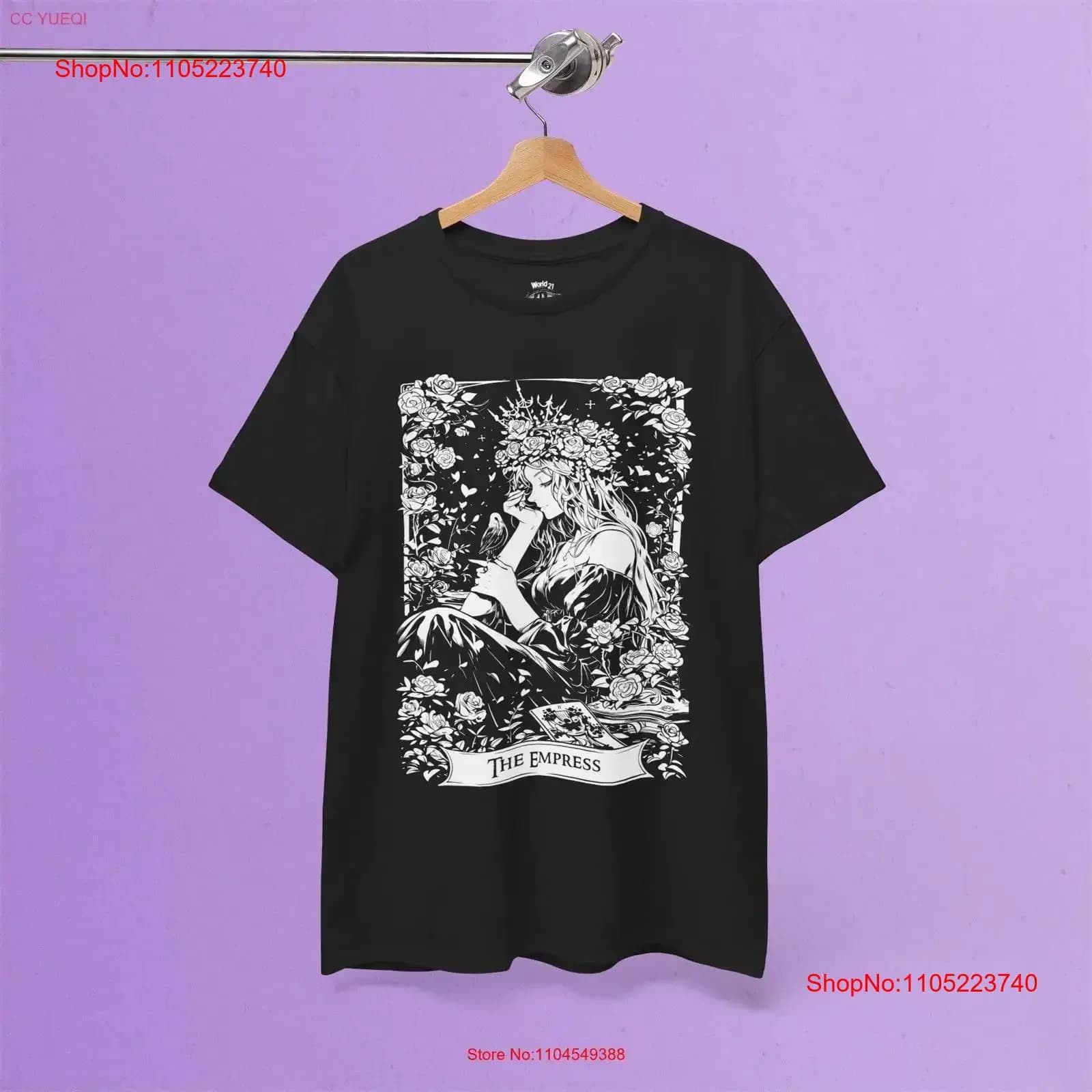 THE EMPRESS Tarocchi Card T Shirt Arcana maggiore Witchy Abbigliamento Occulto Morbido Goth Grunge Abbigliamento vintage Lavato Leggermente Casual