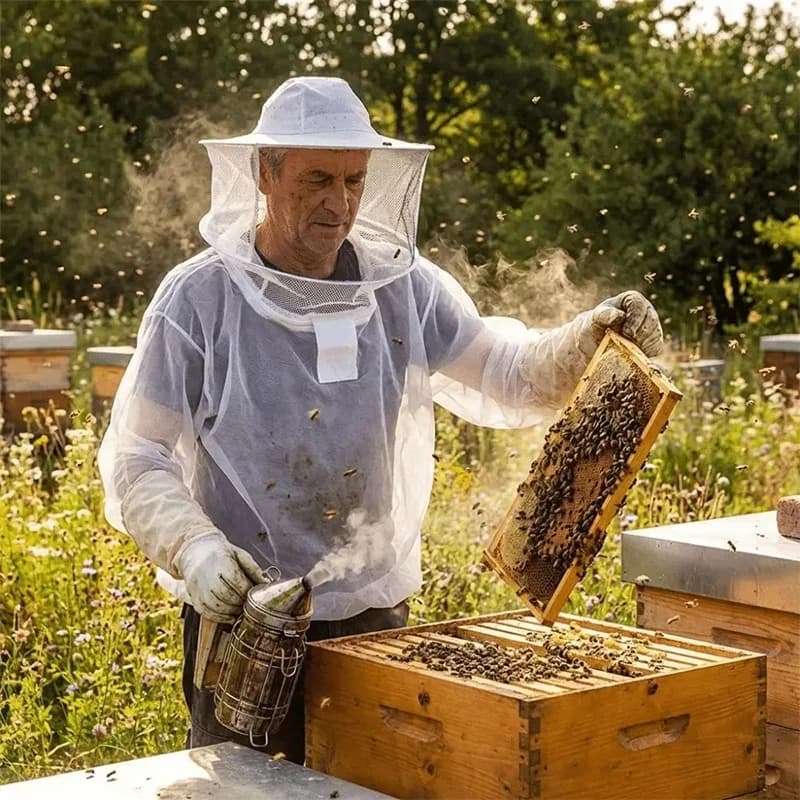 Mesh Half Body Beekeeper Clothing Breathable Anti Bee Clothing Anti Bee Sting Face Mask Beekeeping Equipment Bee Suit Beekeeper