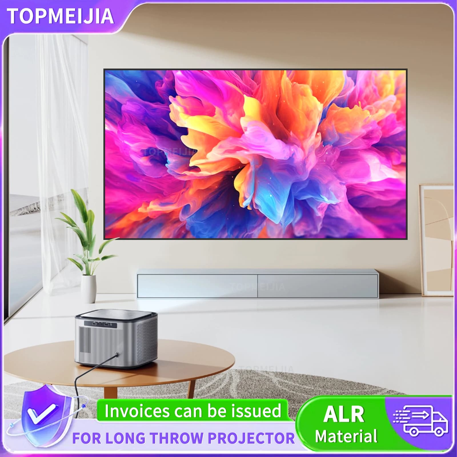 Hot 72- 150 pollici ALR schermo per proiettore luce ambientale che rifiuta cornice fissa 1CM lunetta ultra stretta CLR 4K 8K proiezione 3D
