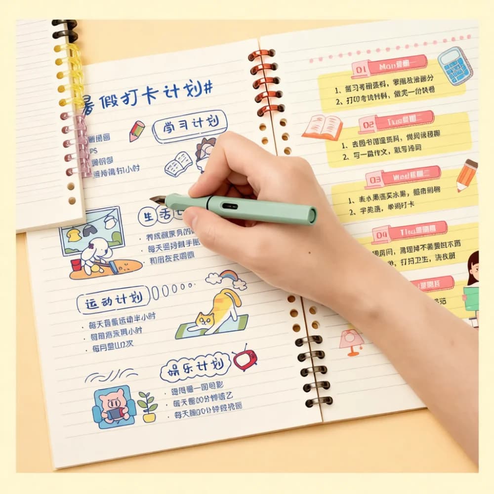 Plastic Binding Rings For 5 Hole Loose Leaf Notebooks Planner Journal Scrapbook Organizer Stationery School Office Supplies