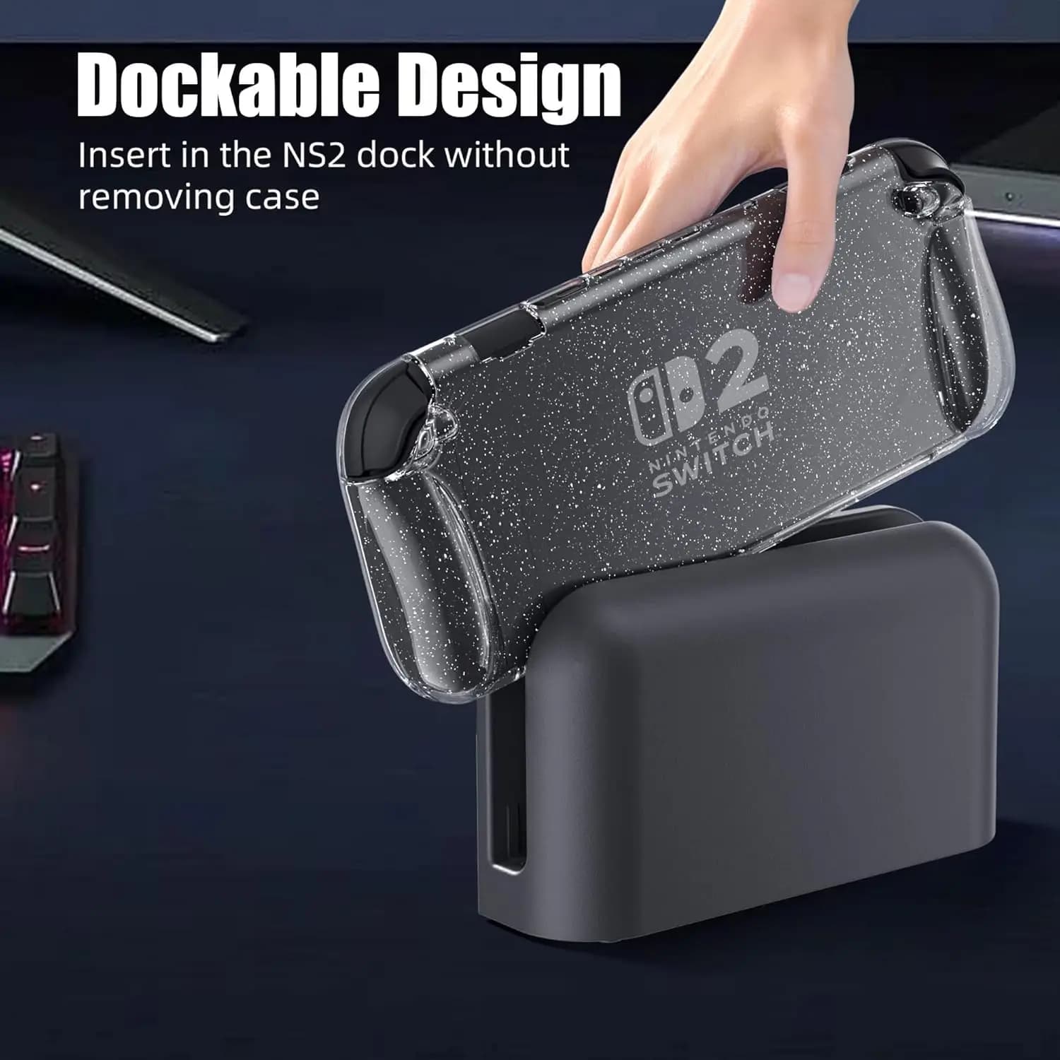 Custodia protettiva morbida con copertura imballabile in TPU trasparente per Nintendo Switch 2 Custodia protettiva antiurto