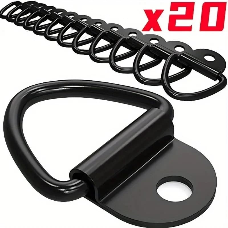 10/20/40/60Pcs Stainless Steel D Shape Pull Hook Tie Down Anchor Ring For Truck Trailer RV Boat Cargo Accessories