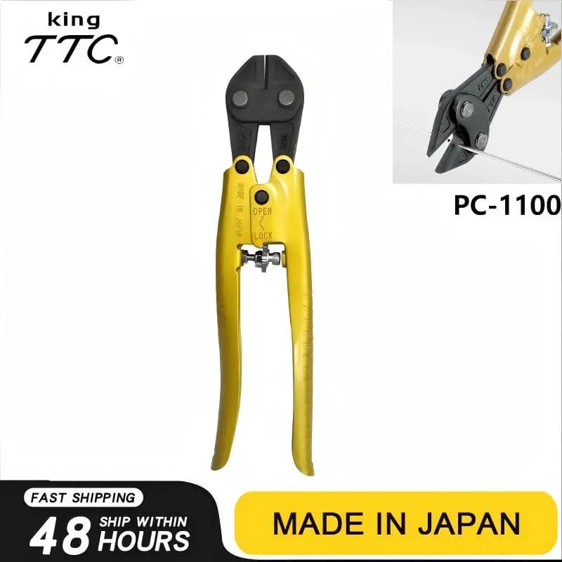 TSUNODA King TTC PC-1100 Pinza da taglio a filo, Frese a testa di serpente, Cesoie per fili, Utensili da taglio per gioielli e fascette