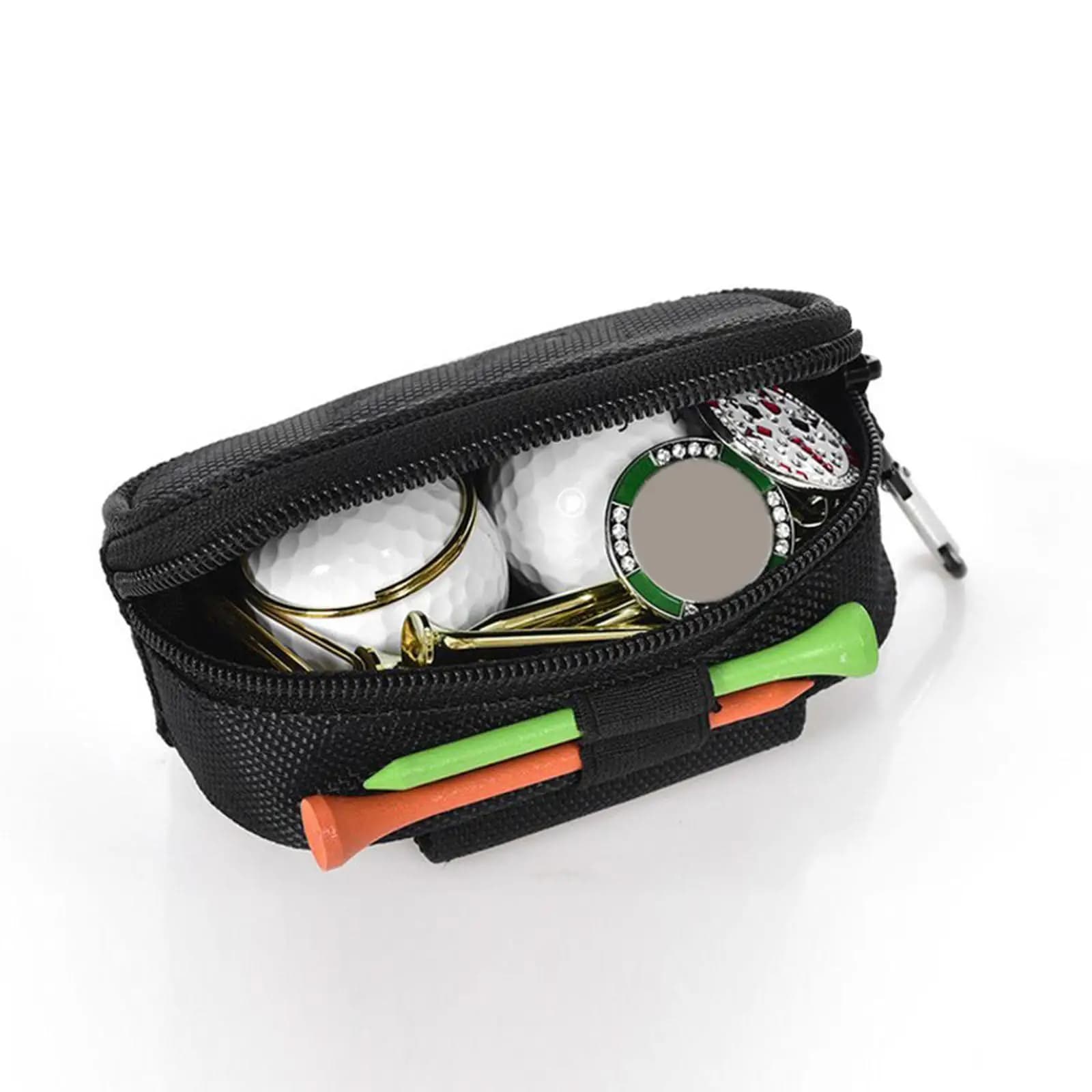 Borsa Porta Palline da Golf con Cerniera, Organizzatore Portatile da Cintura, Porta Tee per Accessori da Golf, Sport, Uomo e Donna