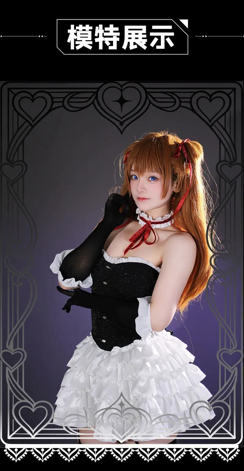 Asuka Langley Soryu Anime EVA Cosplay Costume Camera Gothic corset puffy skirt retro Lolita Halloween party girl daily uniform