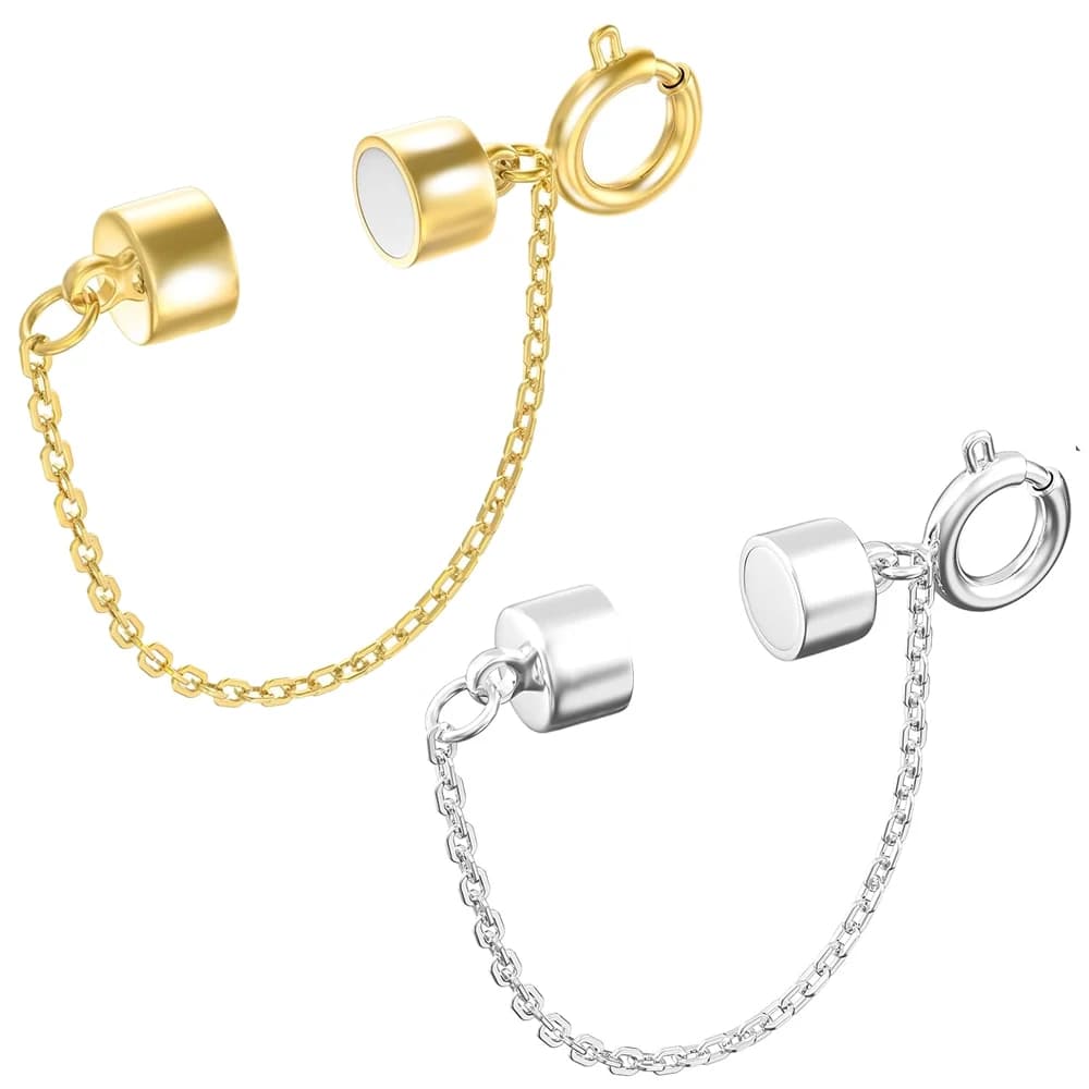 Magnetic clasp for 5 pcs bracelet with safety chain Never Fall Extension Converter for bracelet Magnetic closures for women