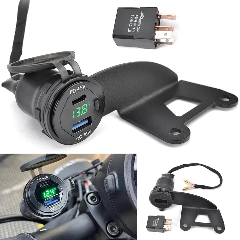 For Honda Rebel 500 CMX500 CMX300 500 CM300 CM500 2023 2024 Dual USB Charger Port Adapter phone charger fast charging