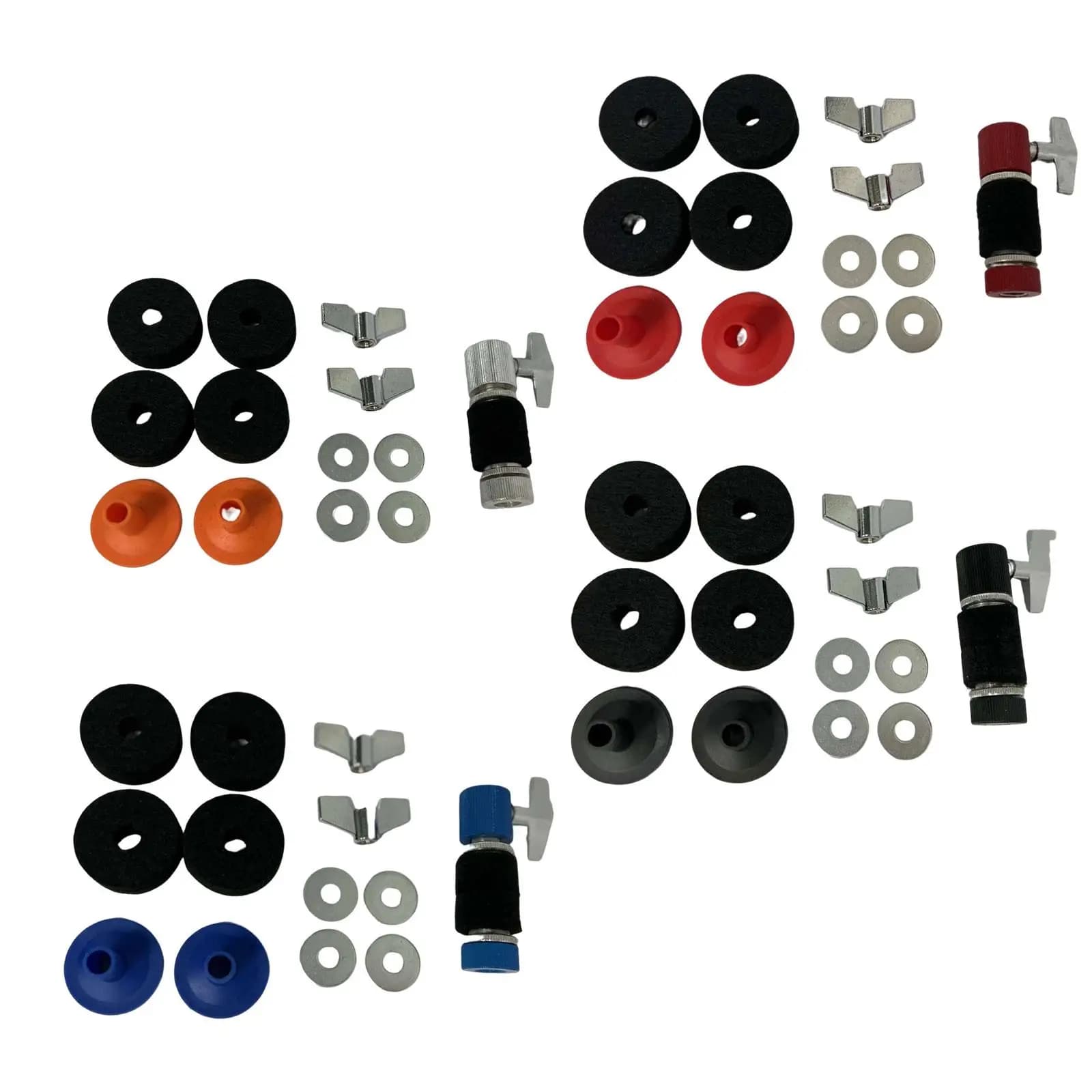 Set di tappetini in feltro per frizione Hi Hat, accessori per supporto per piatti, accessori per strumenti musicali, parti di pedali per tamburi stabili di ricambio