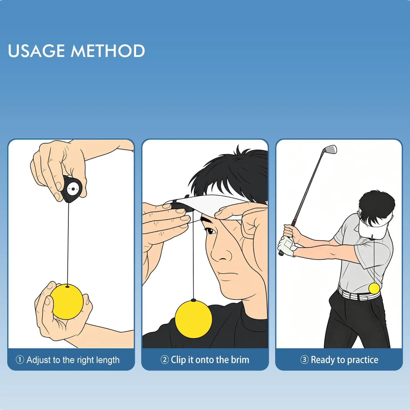 Golf Swing Trainer Ball Stability Consistency Practice Equipment Golf Connection Ball For Backyard Driving Range Practice Area