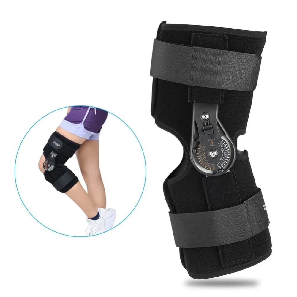 1 pezzo di supporto per articolazione del ginocchio, ortesi/regolabile/legamento medico, stecca per infortuni sportivi, protezione per fratture del ginocchio, S, M, L