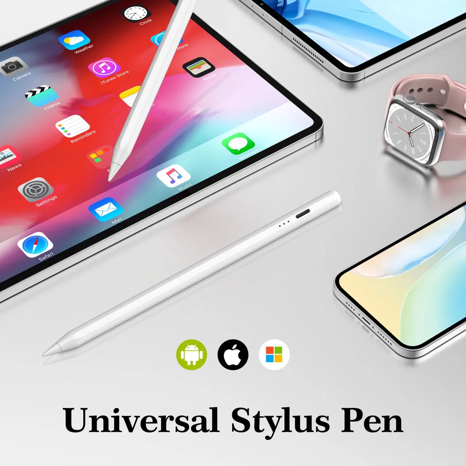 Penna Stylus per Xiaomi Pad 6, Samsung Pad senza reiezione del palmo e funzione inclinazione, per Honor Redmi Pen, tutti i tablet e telefoni Android, matita per disegno.