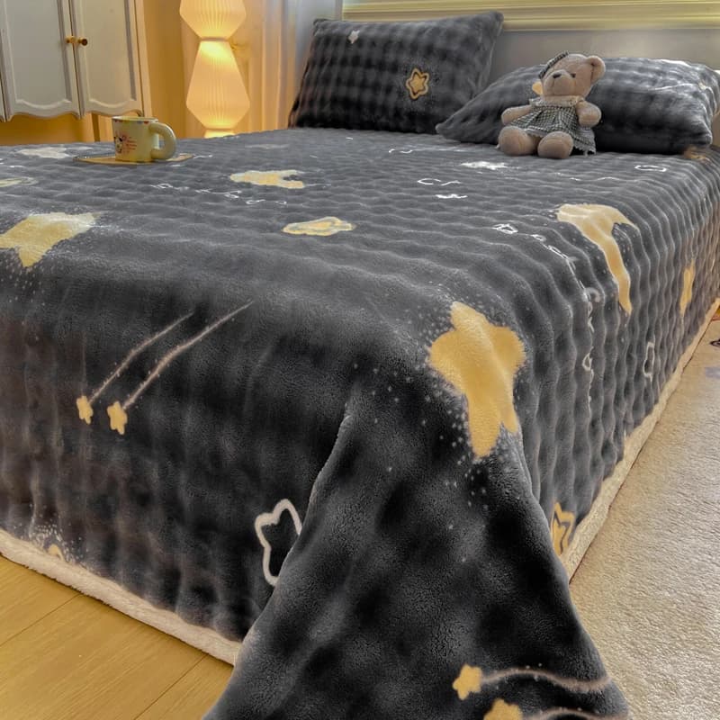 Caldo lenzuolo di flanella Lenzuola piatte morbide e delicate sulla pelle Addensare biancheria da letto Inverno Adulti Lenzuola per camera dei bambini (La federa ha bisogno di ordine)