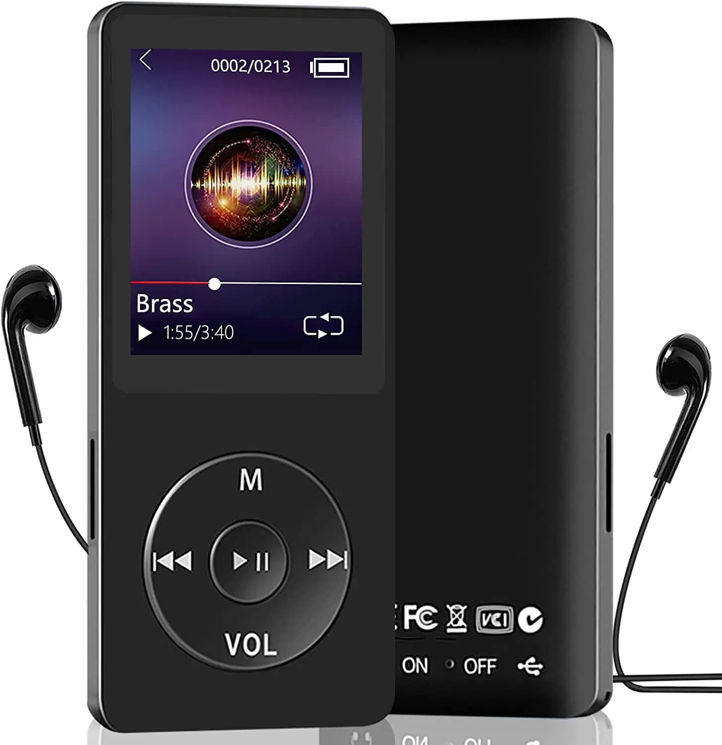X02 Schermo da 1,8'' 4 GB Suono senza perdita Nessun FM Nessun video Nessuna immagine Lettore MP3 Kosher con altoparlante