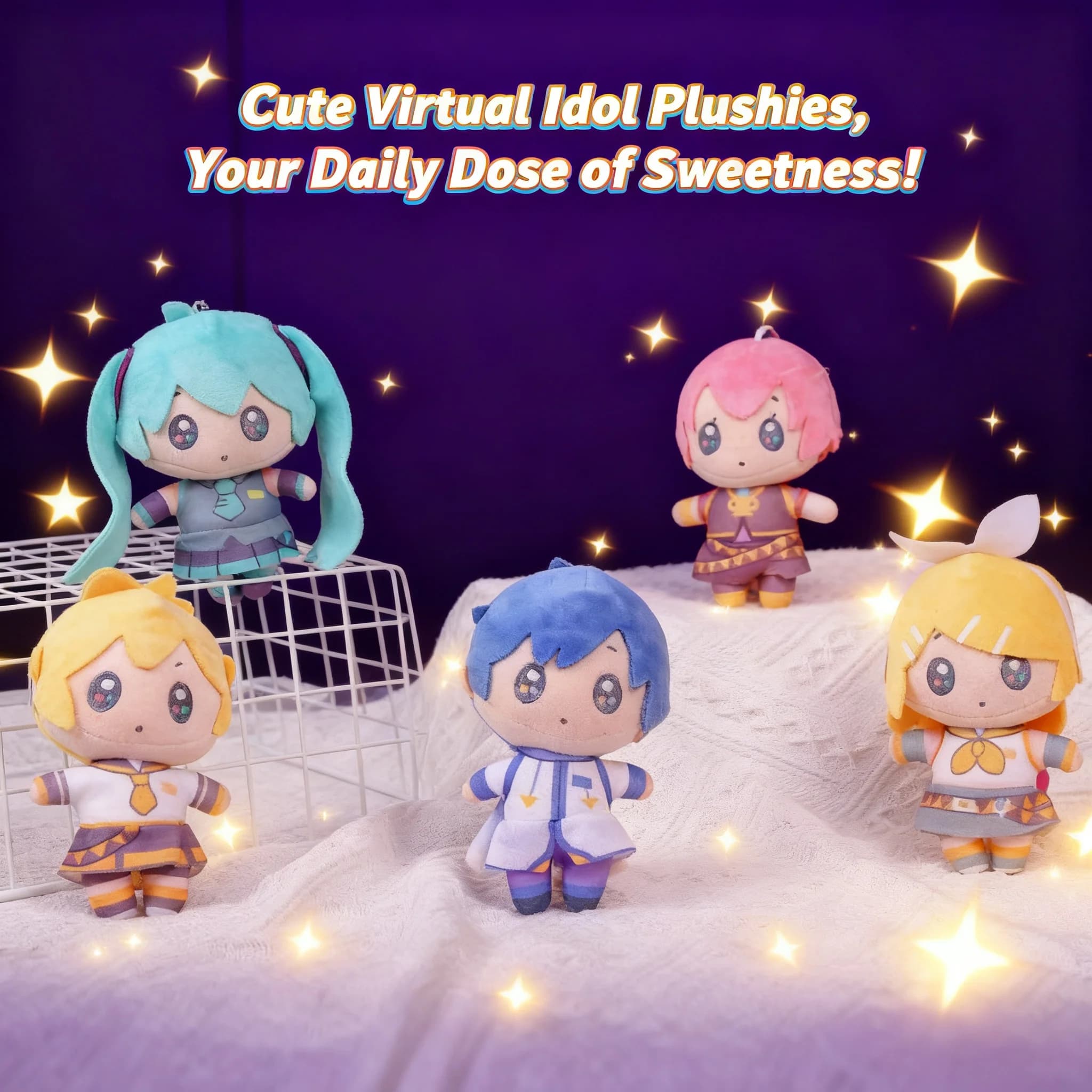 Nuovo Portachiavi Bambola di Peluche Hatsune Miku Cartone Animato, Ciondolo per Zaino, Giocattolo per Claw Machine, Bambola di Peluche Animale Imbottito