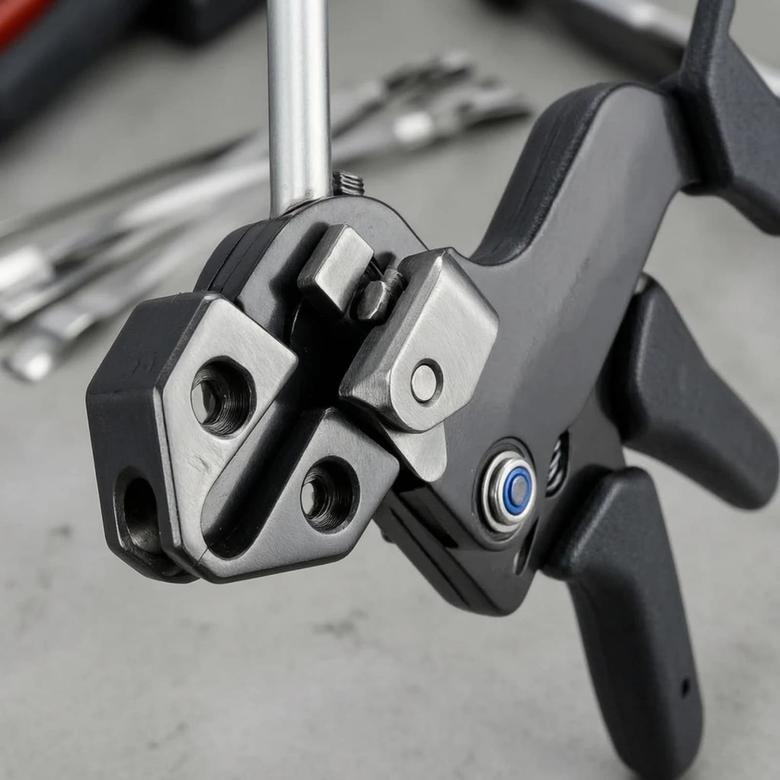Cable Tie Tensioning Cutter Spring Loaded Manual Cable Tie Tensioner Black Metal Easy Grip
