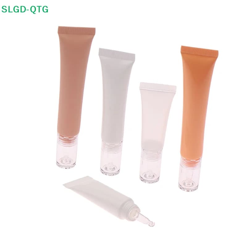 Tubi Cosmetici Morbidi da 10/15/20g, Flaconi Ricaricabili per Crema Solare, Lozione, Fondotinta Liquido, Flacone Vuoto con Contagocce per Acido Ialuronico