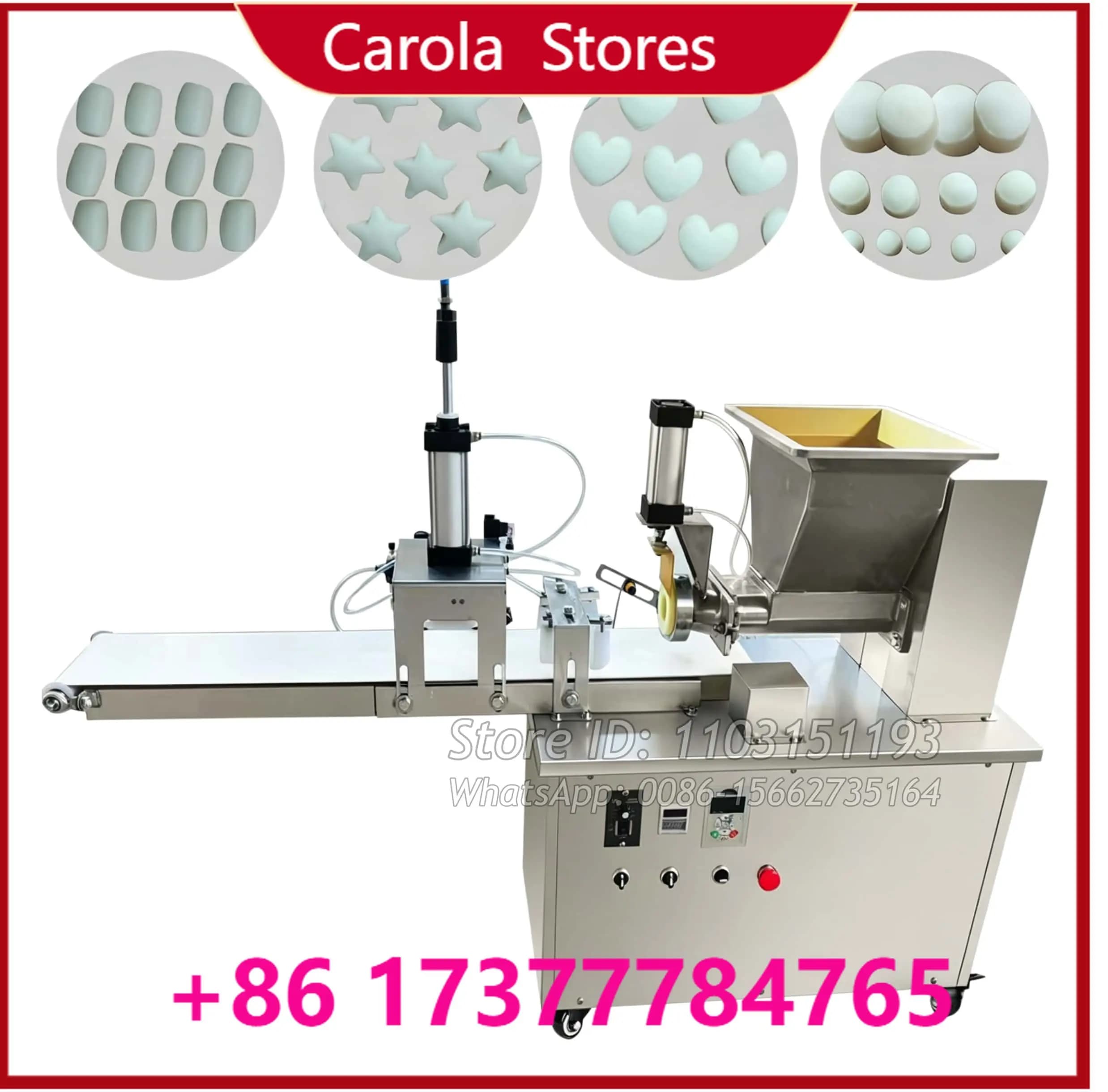 Continuous Pneumatic Bread Cookie Dough Strip Extruder Cutter Shaping Machine Cereal Protein Bar Making