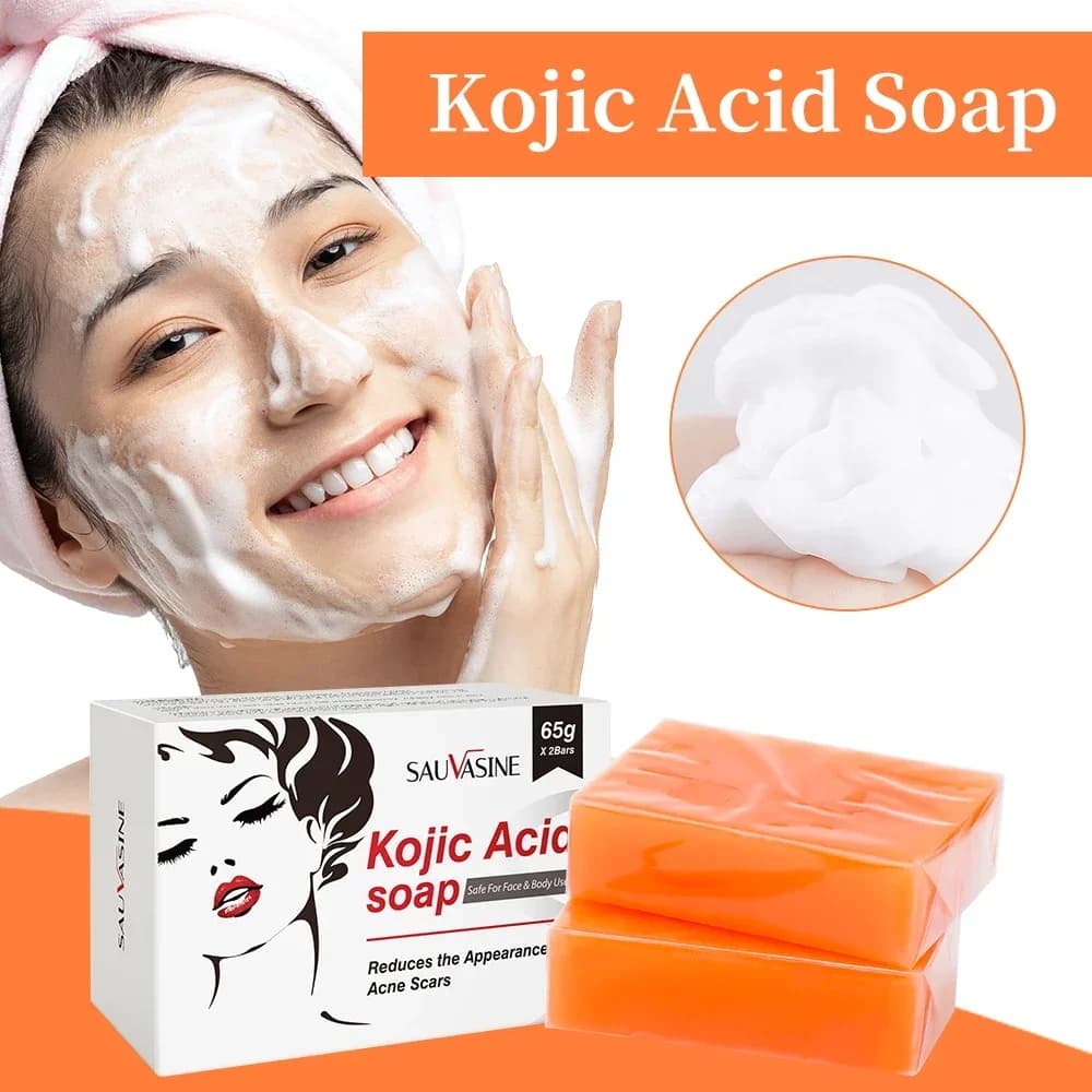 Sapone all'acido cogico fatto a mano Sapone sbiancante naturale delicato non irritante schiarente per la pelle Sapone sbiancante detergente per il viso e il corpo