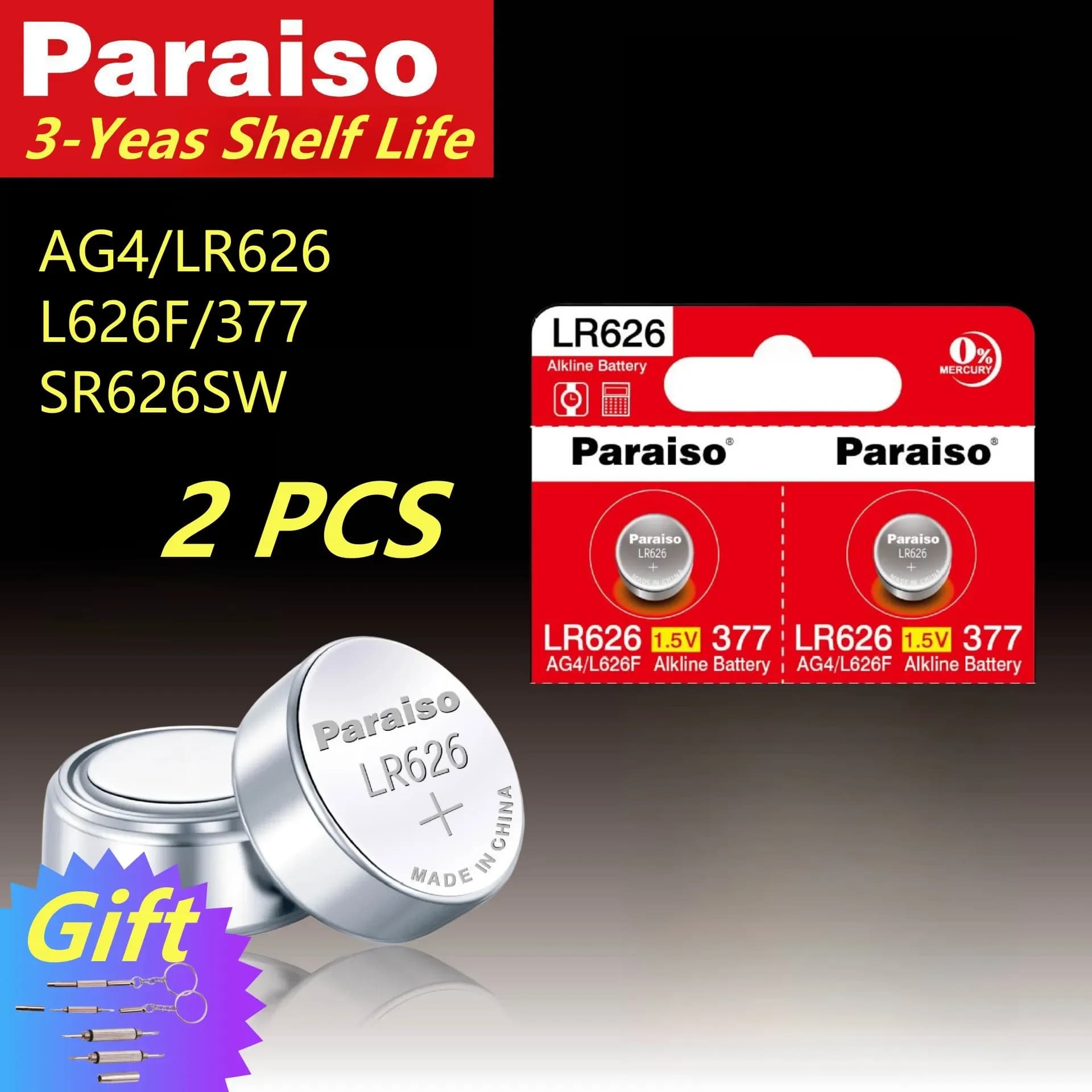 2-10 pezzi AG4 batteria a bottone 377 batteria 377S SR626SW LR626 batterie a bottone da 1,5 V per la sostituzione della lampada a candela dell'orologio