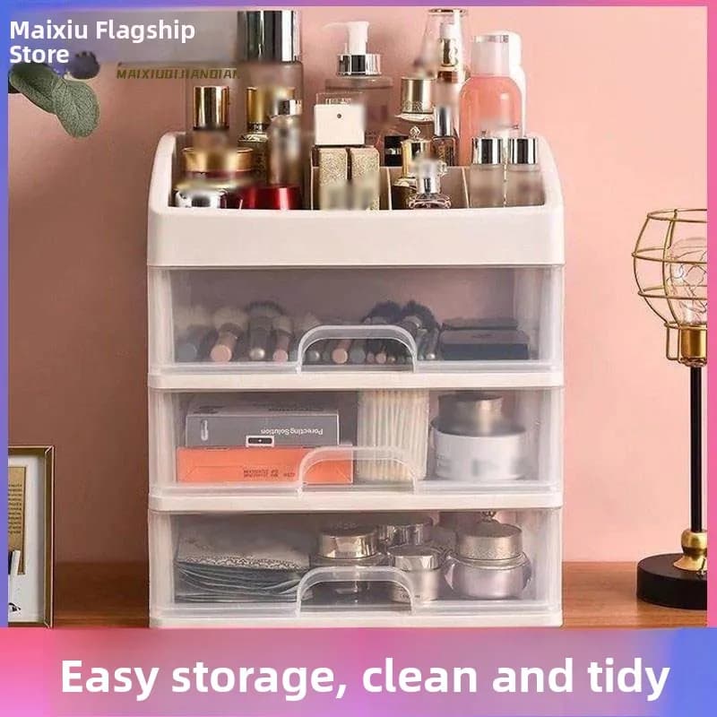 Transparent Multi-Layer Drawer Type Cosmetic Storage Box Simple Office Desktop Stationery Miscellaneous Goods Organizer Rack