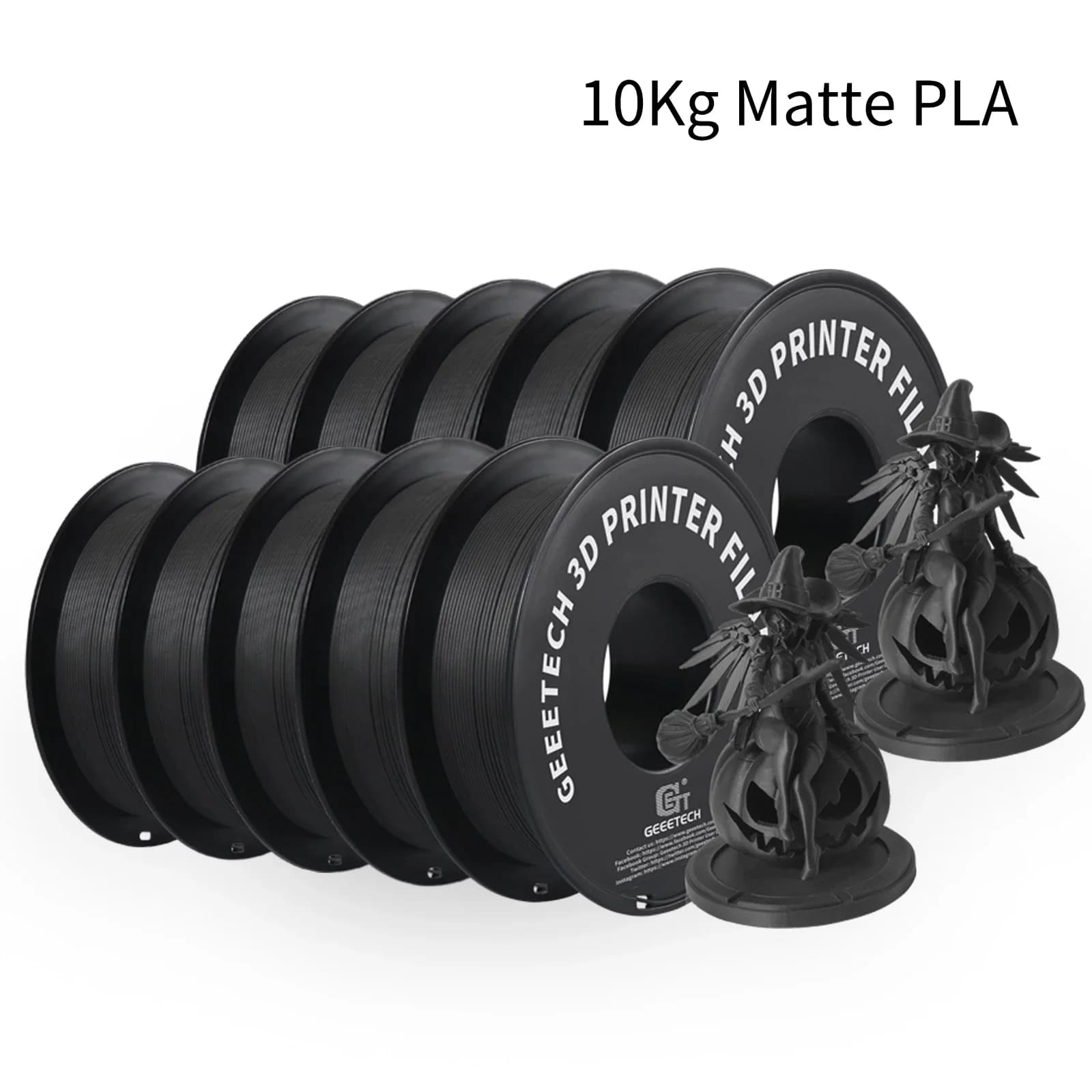 GEEETECH 10Kg 3d Matte PLA Filament 1,75mm Wire Spool For 3D Printer Material, Safety, Vacuum Packing