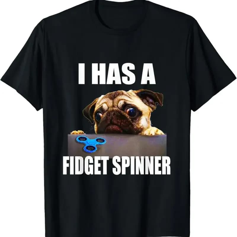Funny Pug Lover T Shirt Canine Dog Pet Owner Fidget Spinner