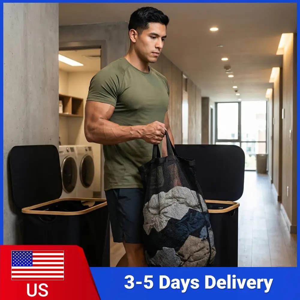 160L dirty linen basket with removable cover and inner bags, bathroom laundry organizer, bedroom and small spaces