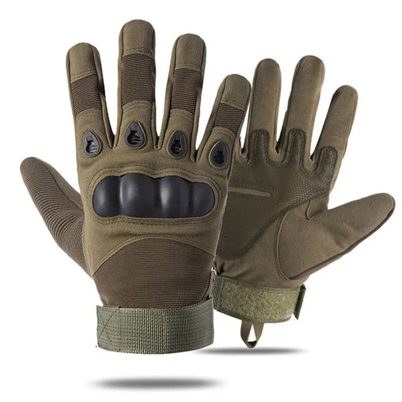 Guanti da esterno Guanti da uomo con nocche rigide a dita intere Sport Tiro Caccia Airsoft Guanti da ciclismo per moto