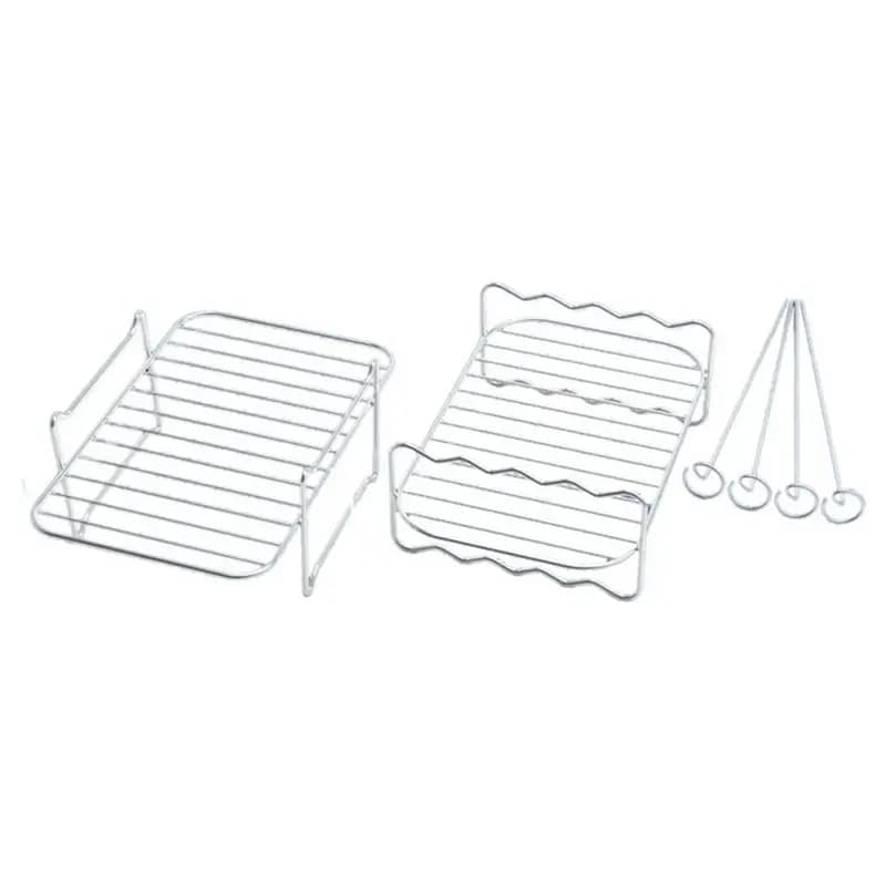 [B25B!】 Air Fryer Rack For Dual Basket,Air Fryer Accessory Multi-Layer Rack,For Ninja Foodi DZ201 DZ40 Double Basket Air Fryer