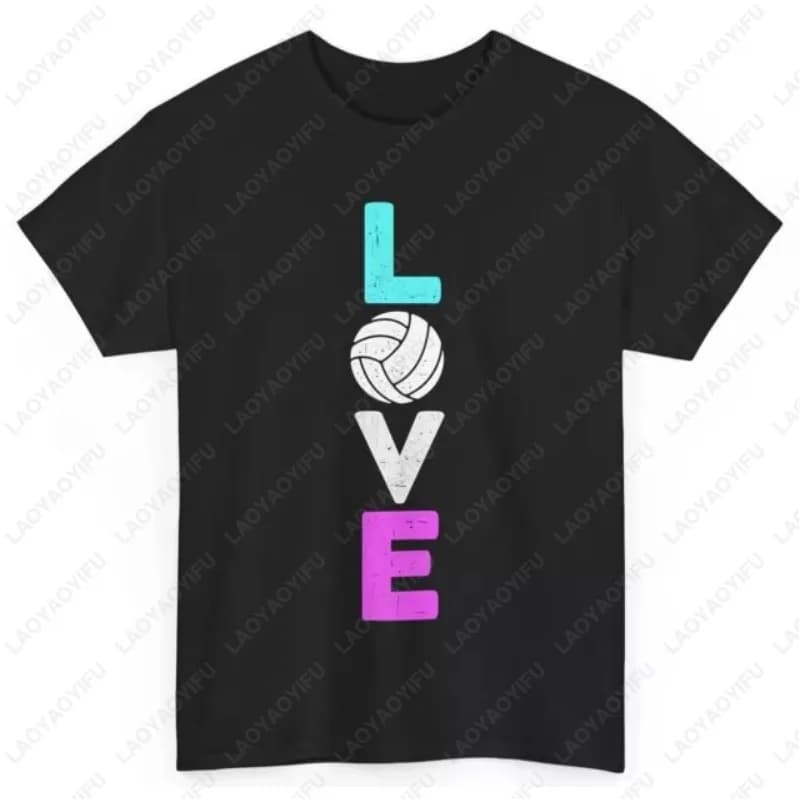 Maglietta per amanti del pallavolo, per giocatori, donne e uomini, simpatica, casual, in cotone, comoda, per il tempo libero, per studenti