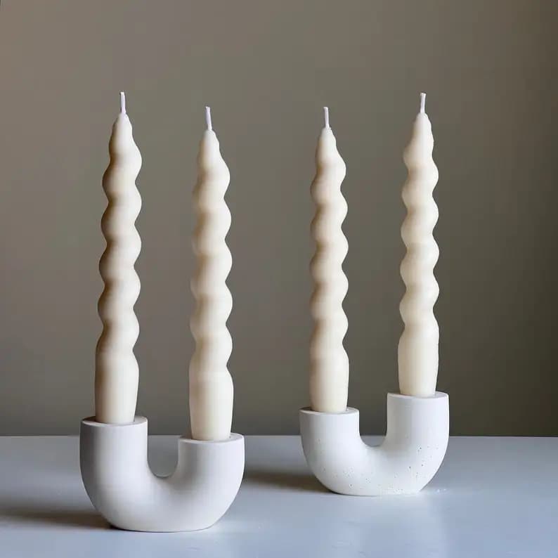 Portacandele Doppio Nordico Moderno, Decorazione per Tavolo Matrimoniale, Ornamento da Scrivania, Miglior Regalo