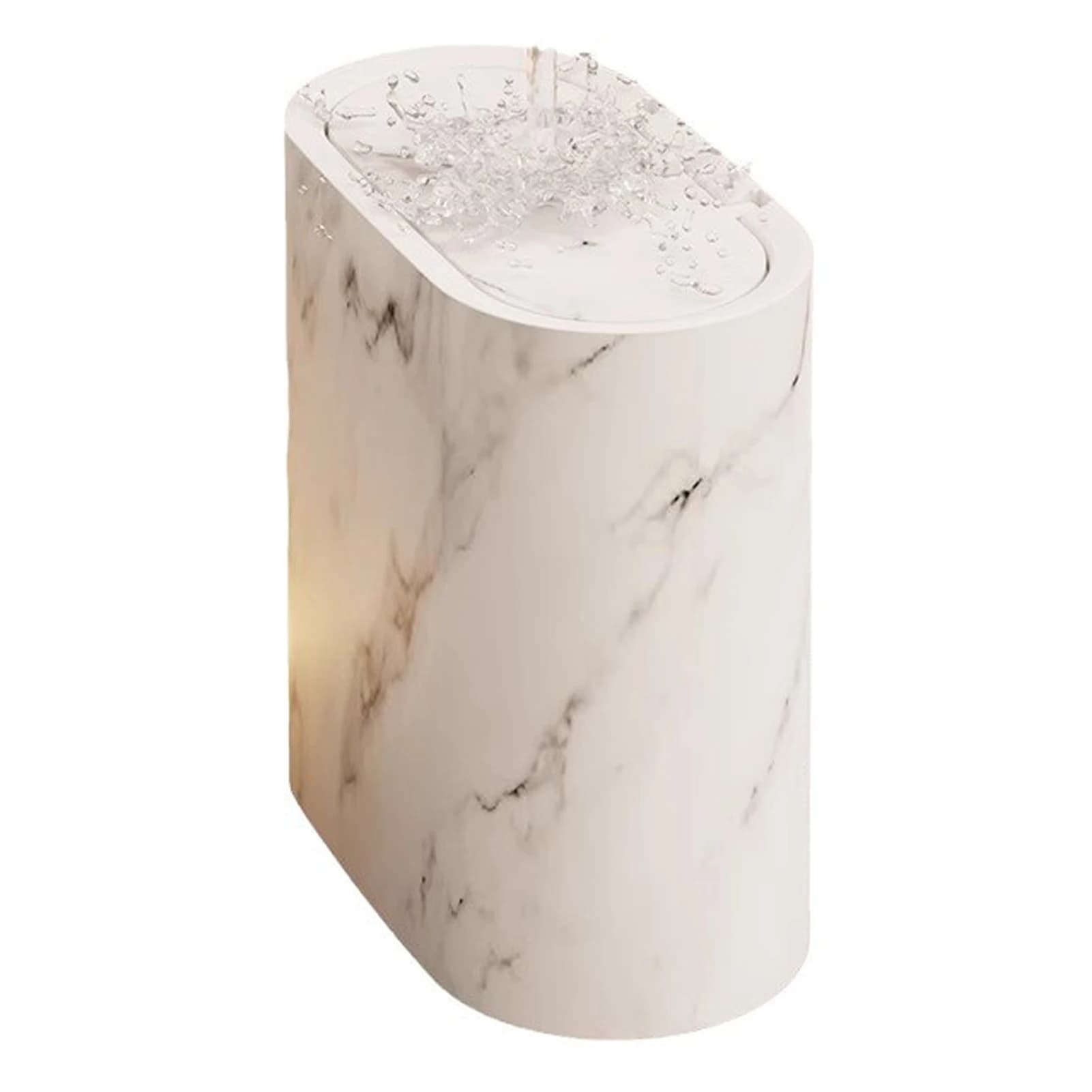 Pattumiera in legno stretta con secchio interno staccabile aggiunge un'atmosfera moderna e raffinata al bagno bianco 29,5 * 16 * 29 cm