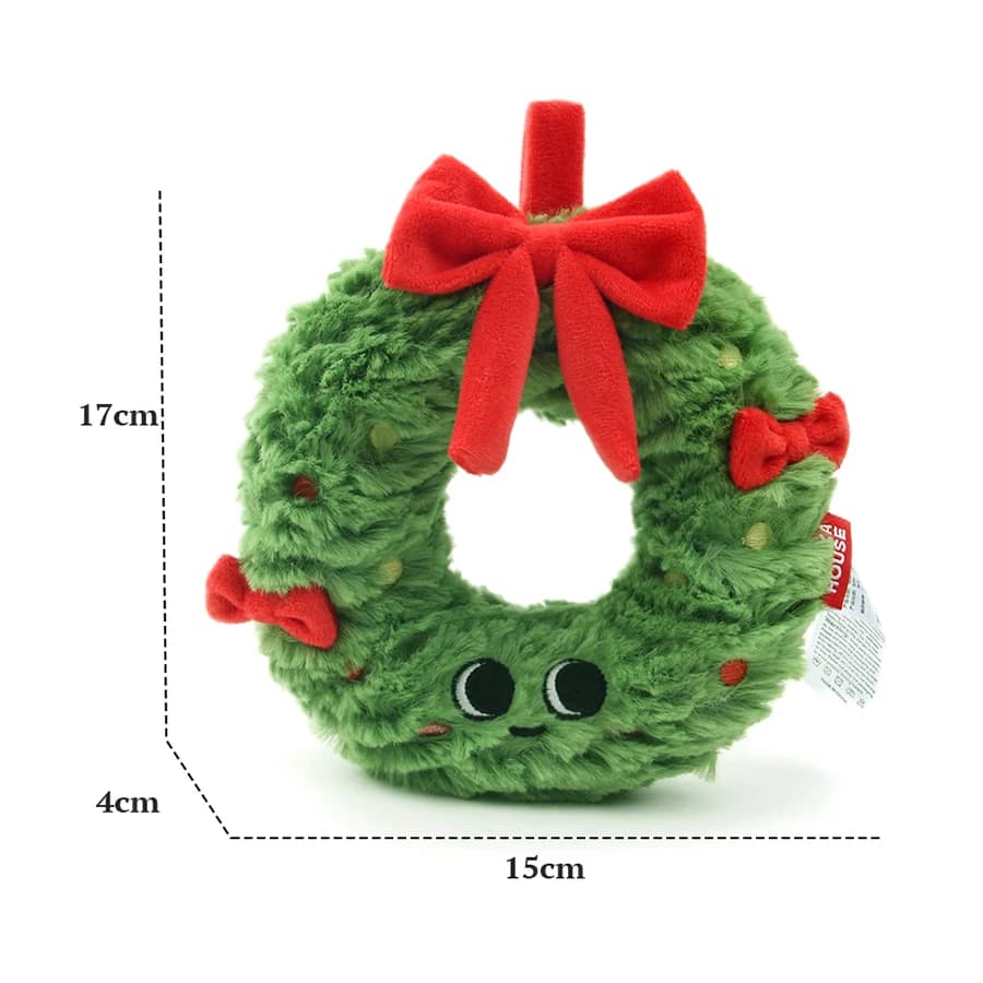 17CM ghirlanda di natale gioielli di peluche con simpatico viso sorridente bambola di peluche decorazione dell'albero di natale decorazione della casa