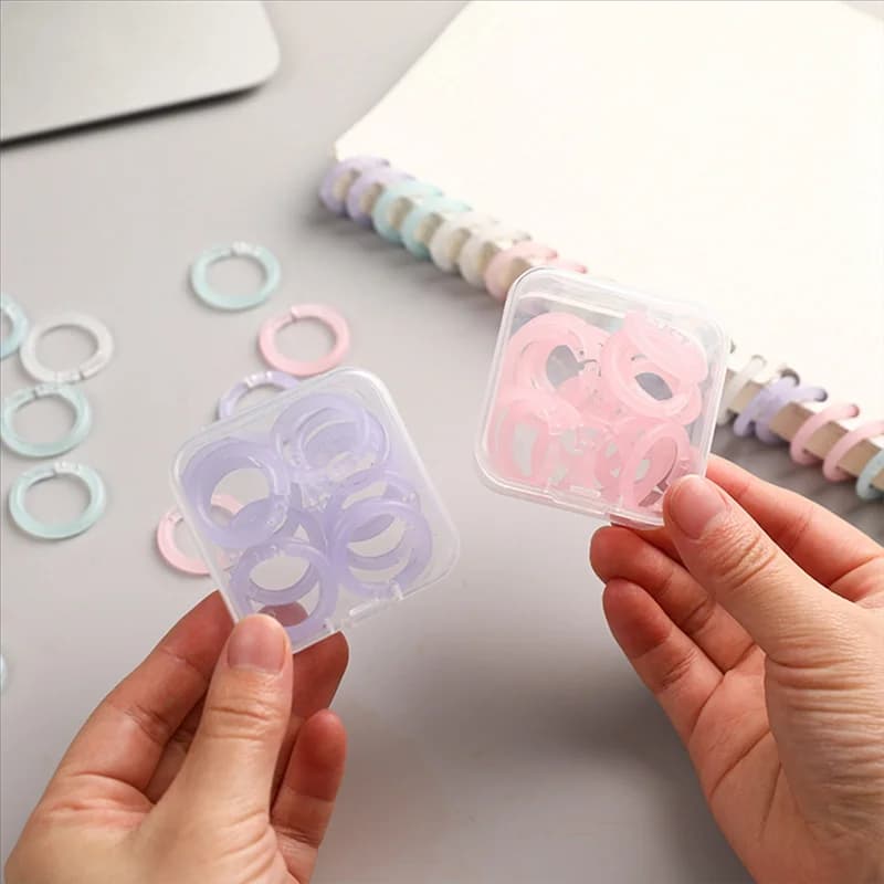 200 Pezzi Libri di Plastica Dischi di Rilegatura Discbound Dischi di Espansione Raccoglitore Anelli Anelli di Libro Per Notebook FAI DA TE Planner 15 Millimetri