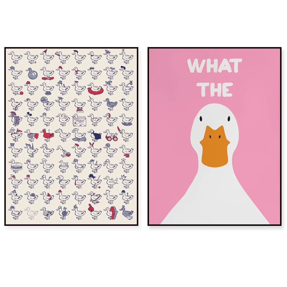Cosa fa la stampa dell'anatra? Poster divertente di anatra, regalo per gli amanti degli anatre, decorazioni per la casa divertenti, arte della parete del bagno