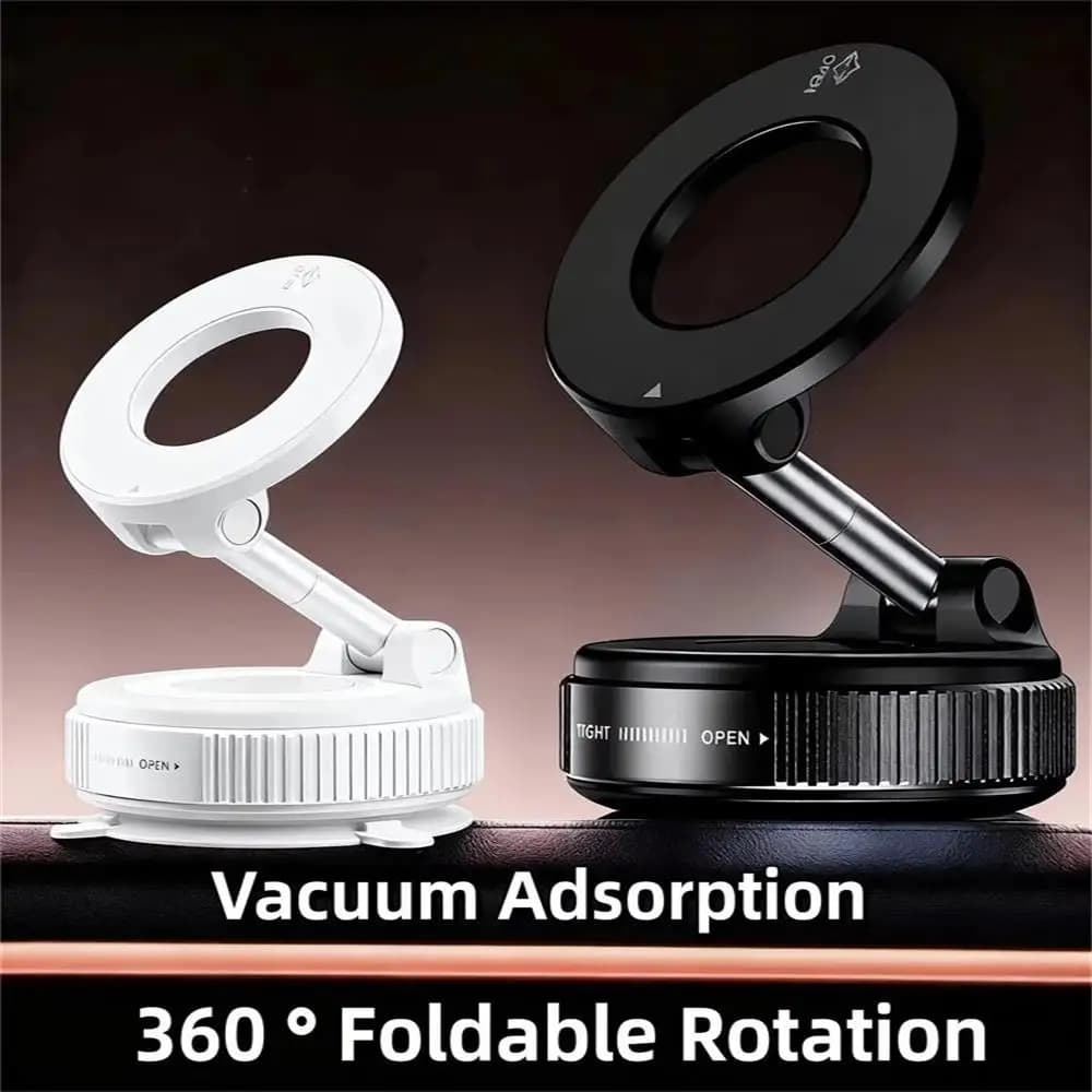 Supporto Magnetico per Telefono da Auto, Pratico e Migliorato, Pieghevole, Multi-Angolo Regolabile, Forte Adesione, Supporto per Navigazione Auto