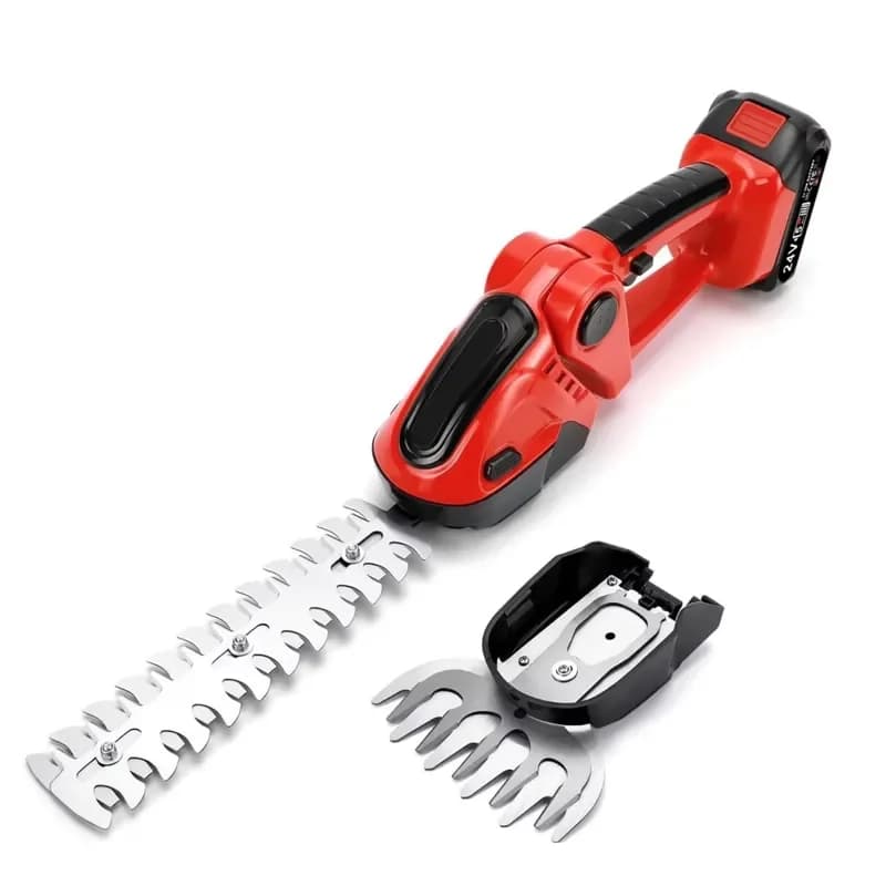 Rechargeable Electric Hedge Trimmer for Home Use Lithium Battery Powered One-Handed Grass Cutting Pruning Shears for Green